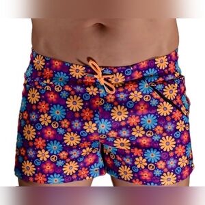Gay Almanac by Pandatak Size Medium Pride Shorts Festival Zaddy Rave LGBTQ Flora